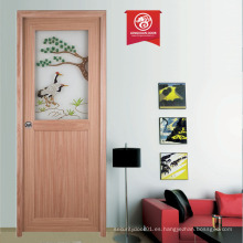 Diseño moderno de la puerta para las casas / puerta compuesta del plástico de madera